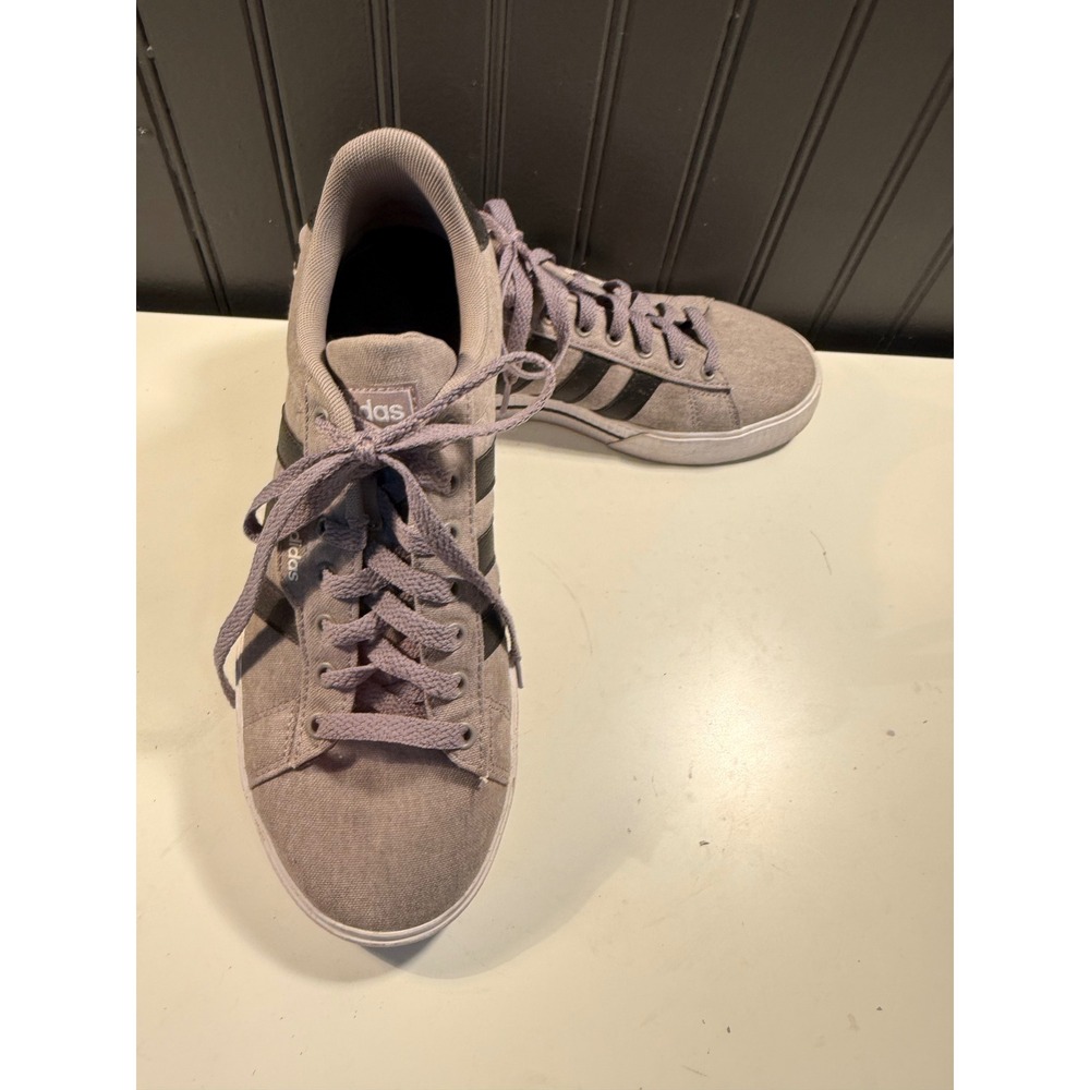 Adidas Daily 3.0 Mens Grey Heather Canvas Sneakers FW3271 Size 8